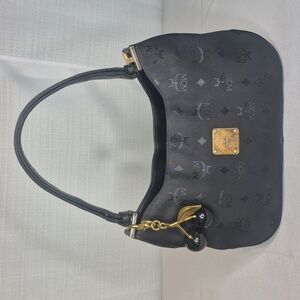 MCM Black Nylon Canvas/Leather 2way Visestos Bag COA